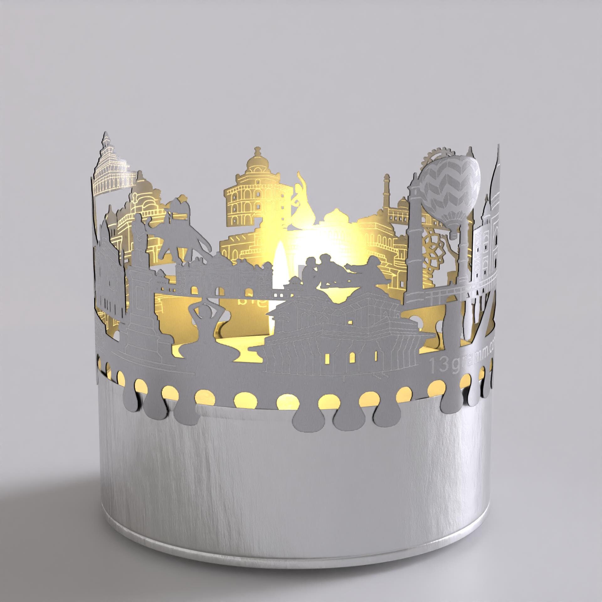 素晴らしいアメリカ旅行 アグラのスカイライン シャドウ プレイ - キャンドル