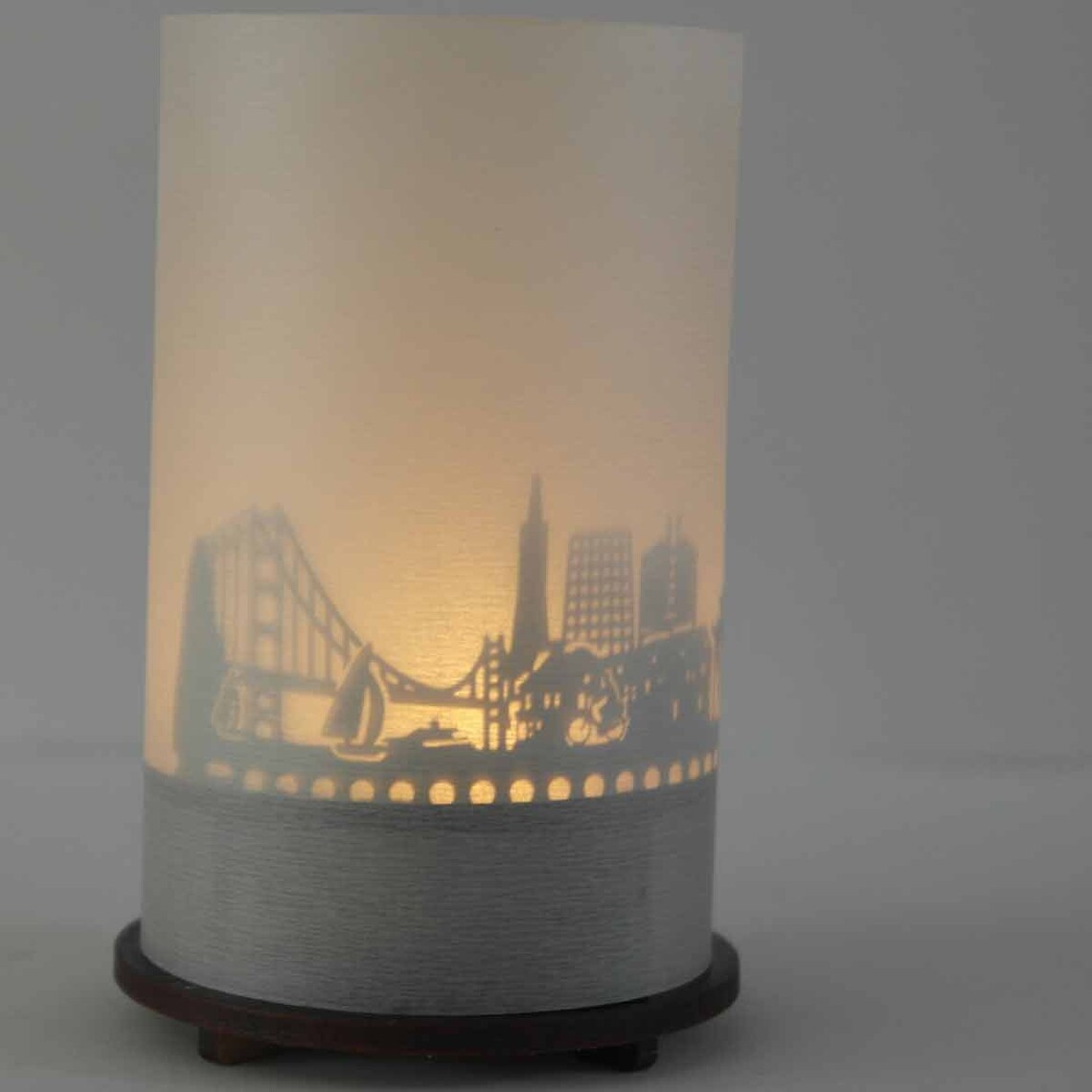 San Francisco skyline candle votive premium gift box 3D Etsy