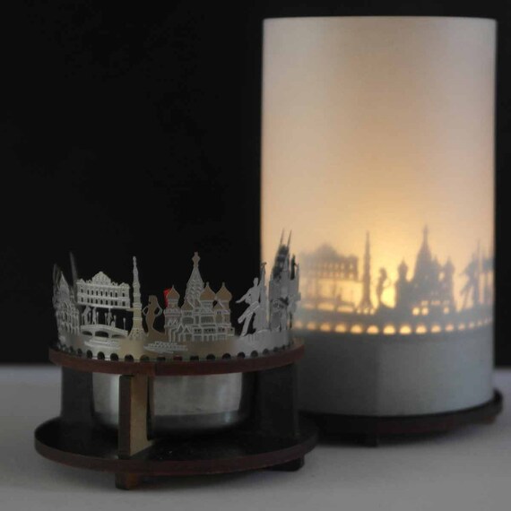 holder candle Interlaken skyline candle votive premium gift box 3D attachment for candle inc projection screen