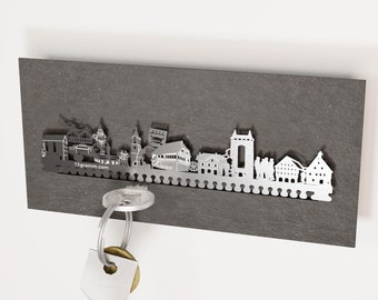 Pfullingen Souvenir Gift Tube - Elegant silhouetontwerp met monumenten en symbolen - Perfect Pfullingen aandenken en reiscadeau