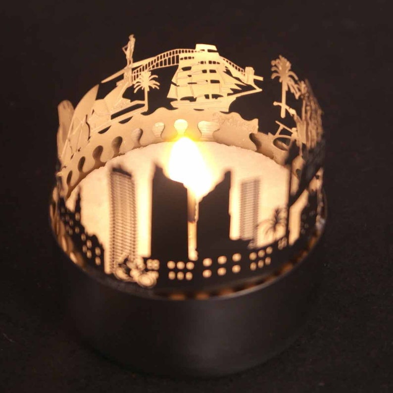 Sydney candle votive skyline shadow play souvenir gift 3D Etsy