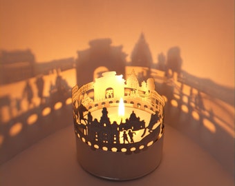 St. Petersburg Skyline Shadow Play - Enchanting Lantern Candle Attachment - Perfect Souvenir for St. Petersburg Fans!