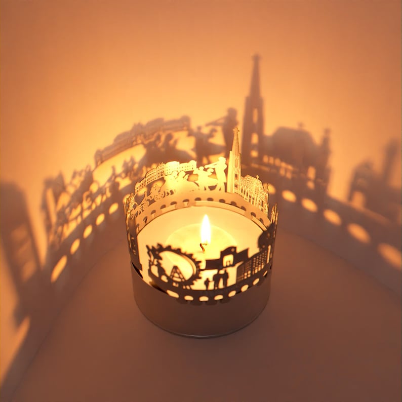 Vienna Skyline Shadow Play: Captivating Candle Attachment for Enchanting Shadow Play - Perfect Souvenir for Vienna Enthusiasts! image 2