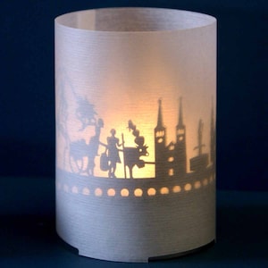 Berchtesgaden Skyline Gift Tube Shadow Play - Ilumine seu espaço com a beleza da Baviera - Lembrança perfeita