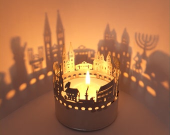 Halberstadt Skyline Shadow Play - Lantern Candle Attachment | Stunning Souvenir for City Fans - Captivating Room Decor