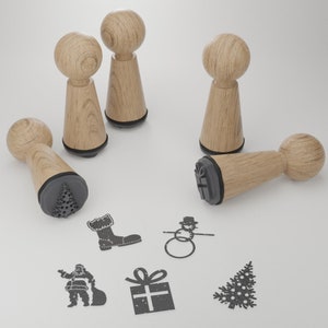 Ensemble de tampons de Noël - Motifs de vacances magnifiques et magiques pour l'artisanat, les cartes et la décoration - Cadeau parfait pour les amateurs de Noël créatifs !