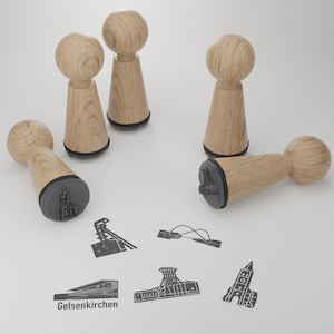 Set di francobolli Gelsenkirchen - Squisiti francobolli ricordo con viste iconiche - Regalo perfetto per viaggiatori e appassionati!