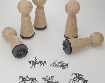 Equestrian Stamp Set - Beautiful and Magical Horse Motifs for Creative Crafts, Scrapbooking, and Home Décor - 5 Stamps Included!