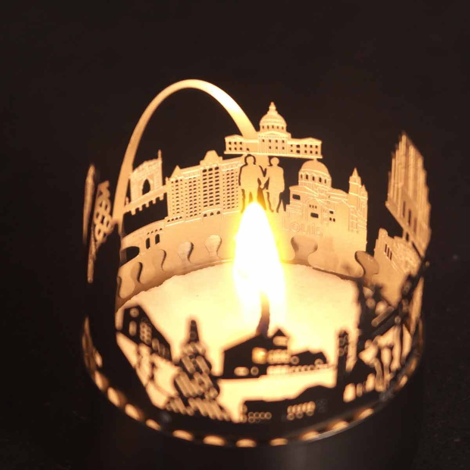St. Louis Candle Votive Skyline Shadow Play Souvenir Gift 3D Etsy