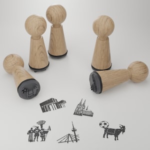 Ensemble de timbres souvenirs de Cologne – Beaux monuments et motifs de Cologne – Cadeau parfait pour les amateurs de voyages et les amateurs de Cologne !