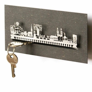 Zurich Souvenir Gift Tube - Elegant Swiss City Skyline Silhouette Design - Perfect Zurich Travel Memento