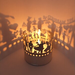 Wedding Shadow Play - Elegante candela attaccata per una romantica proiezione di ombre di silhouette - Regalo di nozze perfetto!