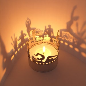 Yoga Shadow Play Candle Attachment - Transform Your Space with Serene Motif Shadows - Perfect Gift for Yoga Enthusiasts image 2