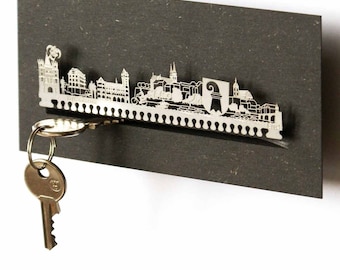 Tubo de regalo de recuerdo de Basilea - Siluetas auténticas de lugares emblemáticos - Recuerdo de viaje perfecto para los fanáticos de Basilea - Decoración del hogar elegante y práctica