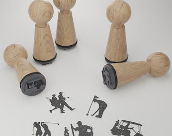 Golfstempelset: prachtige en magische stempels met golfthema voor doe-het-zelfprojecten - perfect cadeau voor golfliefhebbers!