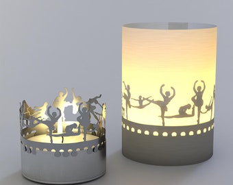 Ballet Gift Tube Shadow Play Candle - Enchanting Silhouette Projection for Ballet Enthusiasts - Perfect Dance-Themed Gift!