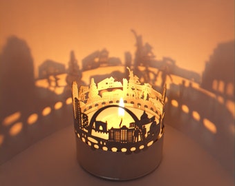 St. Louis Skyline Shadow Play - Lantern Candle Attachment for Magical Room Decor - Perfect Souvenir for Any St. Louis Fan!