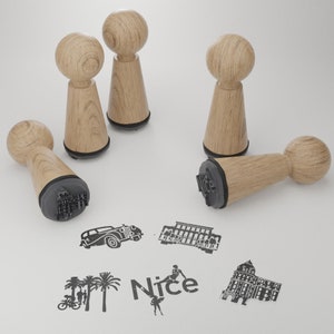 Simpatico set di francobolli souvenir - Cattura la bellezza della Costa Azzurra - Regalo perfetto per viaggiatori e appassionati di Nizza!