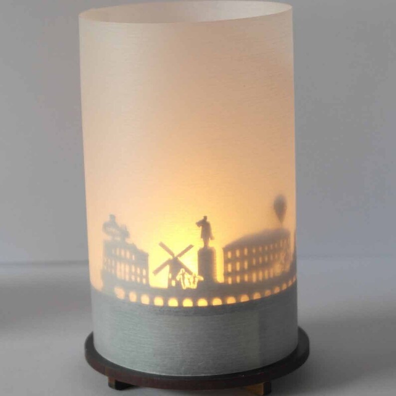 holder candle 3D attachment for candle inc projection screen Krefeld skyline candle votive premium gift box