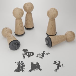 Juego de sellos de boda: motivos hermosos y mágicos para invitaciones, decoraciones y regalos: ¡kit de manualidades de boda perfecto!