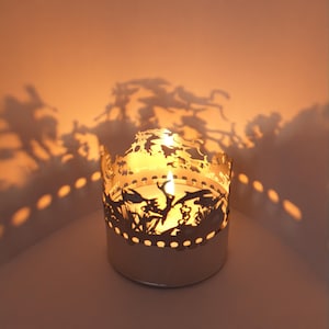 Accessoire de bougie de jeu d'ombre de plongée : projection de silhouette sous-marine enchanteresse, cadeau parfait pour les amoureux de l'océan et de la nature.
