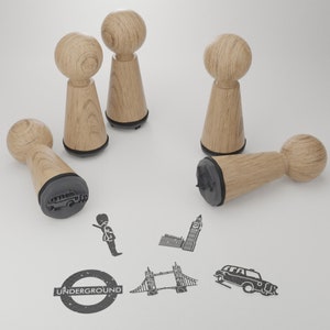 Ensemble de tampons de Londres : explorez les monuments et motifs emblématiques de la capitale britannique - Cadeau idéal pour les passionnés et les touristes de Londres !