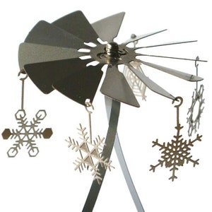 Carrousel de bougie de flocons de neige, cadeau en acier inoxydable