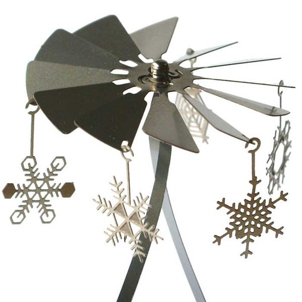 Snow Flakes candela carosello, regalo in acciaio inox