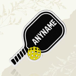 Custom Pickleball Name Patch Personalized Player Team Sport Embroidered Patch Iron On Keychains Hook & Loop For Jacket Hat Jeans Backpack