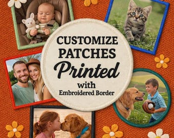 Custom Printed Photo Patch – Upload Your Image or Photo – Personalized Printed Patch with Hook & Loop Option for Jackets, Backpacks Uniforms