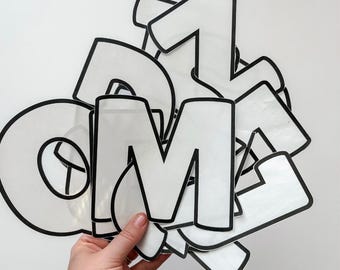 PDF Puffy Buchstaben-Muster (Nur Muster, keine Anleitung) | Schnittmuster | Name Banner | Girlande | Kinderzimmer Dekor