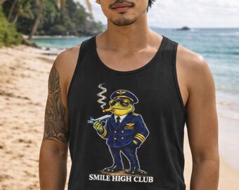 TOO HIGH CHARLIE the Stoner Frog Tank Top | Funny Frog Design, Cannabis Theme