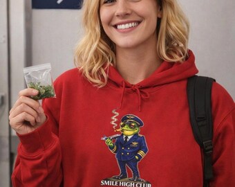 Stoner Frog Hoodie | Funny Cannabis Amphibian Illustration