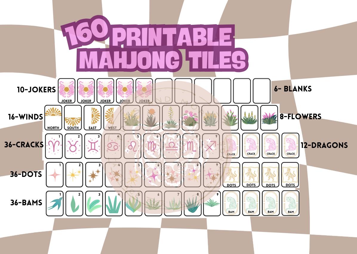 Mahjong Pattern Printable Printable Mahjong Tiles - Etsy