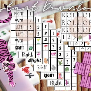 BUNDLE Single-Player Mahjong Practice Game Boards Printable PDF