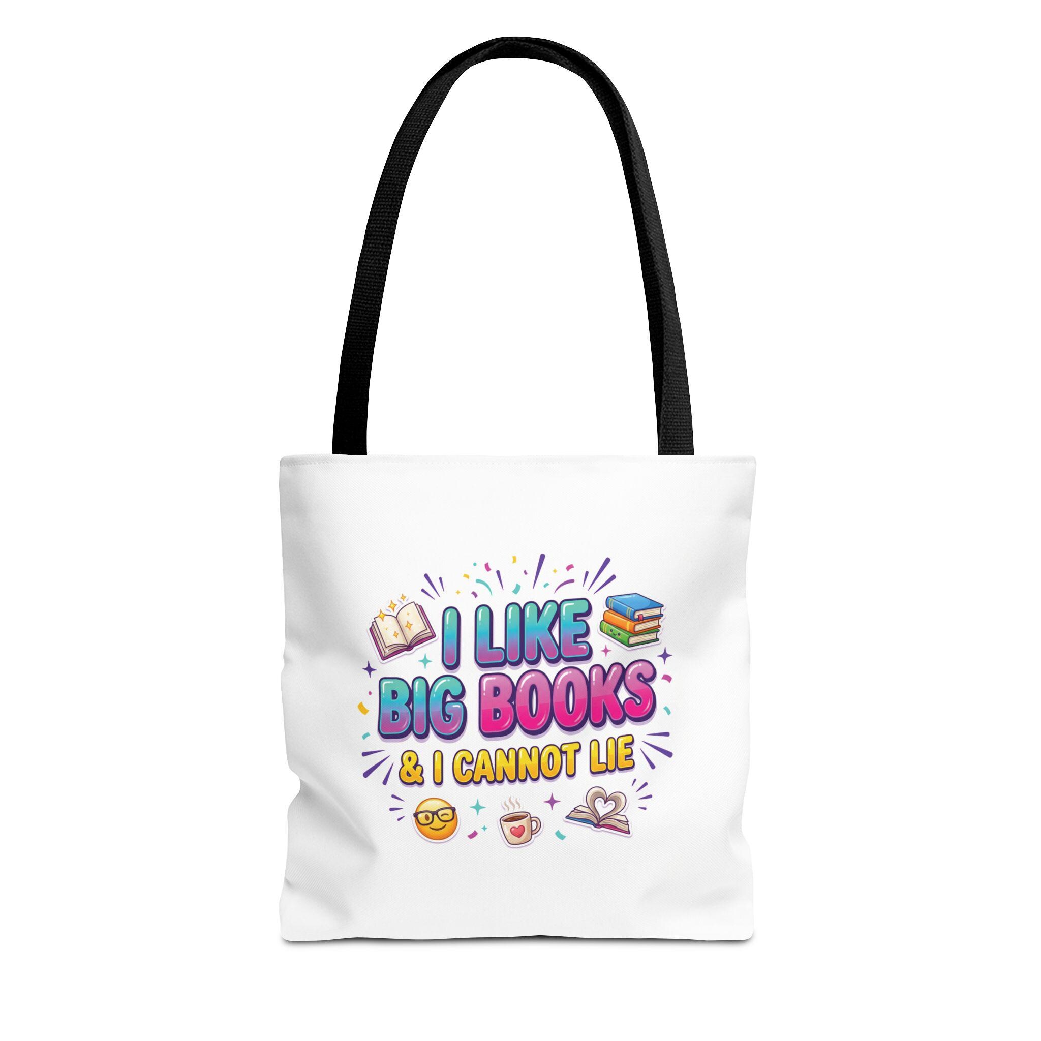 zerogravitee I Like Big Books and I Cannot Lie Cotton Canvas Tote Bag in Black - One Size