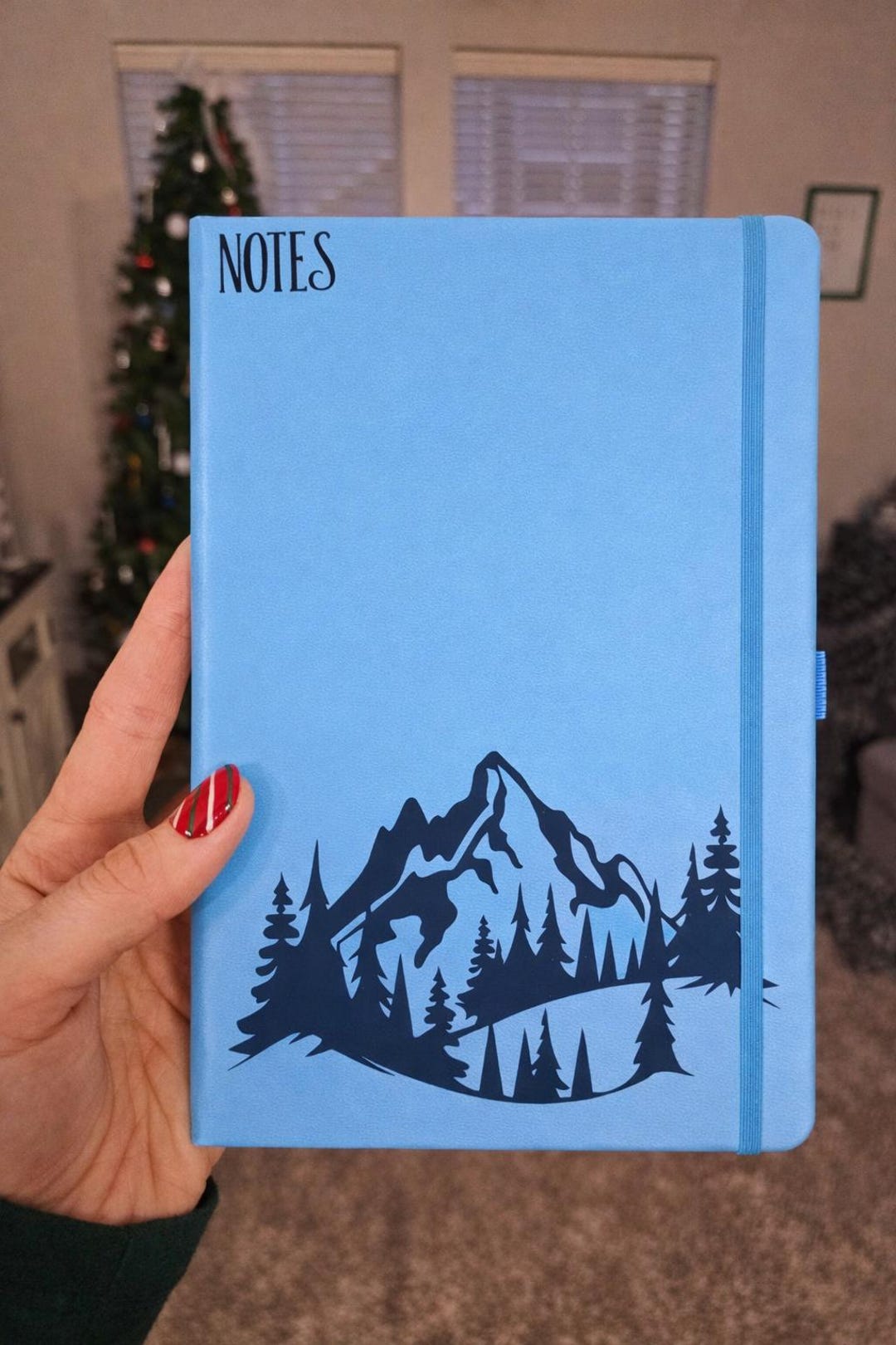 Mountain Scene Light Blue Journal - Etsy