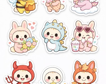 98 Softlings Shiny Waterproof Stickers