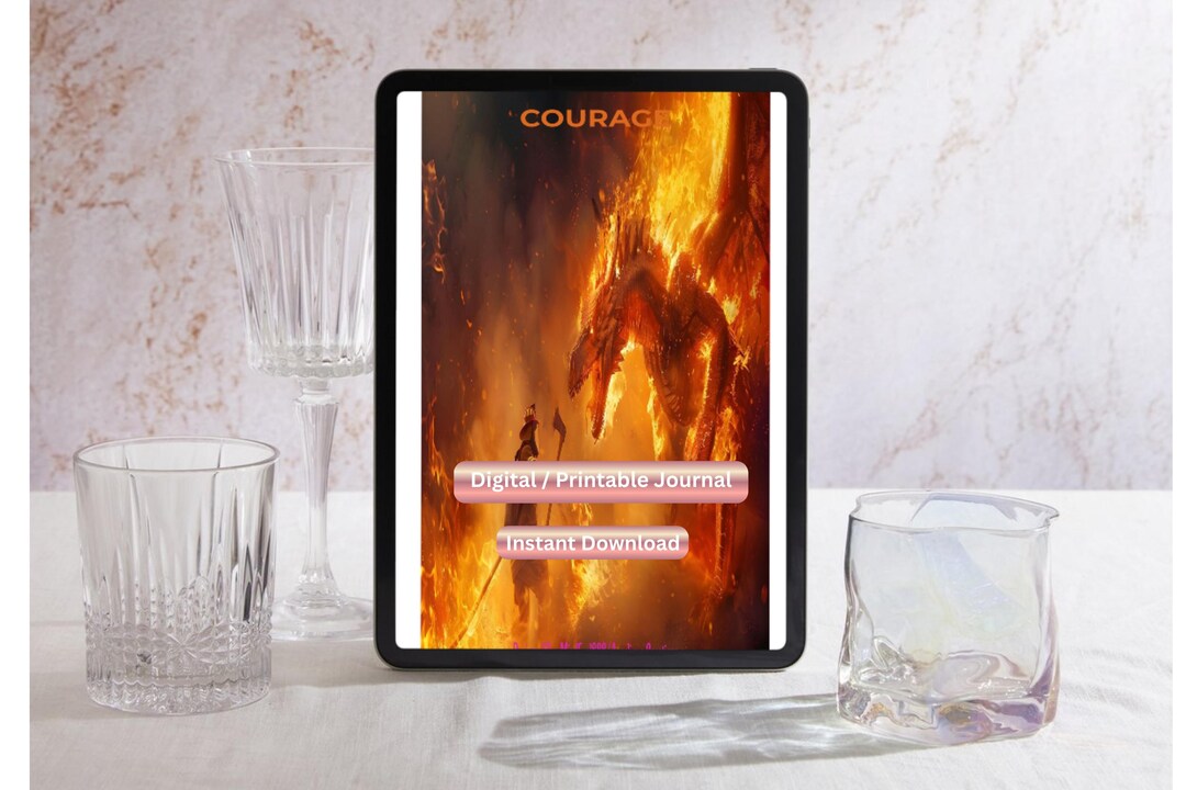 Courage Journal | Printable Digital Mindfulness Writing (PDF Download ...