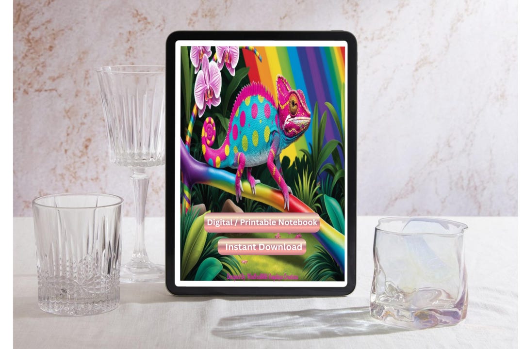 Colorful Chameleon Kids Notebook – Printable Journal (digital Download ...