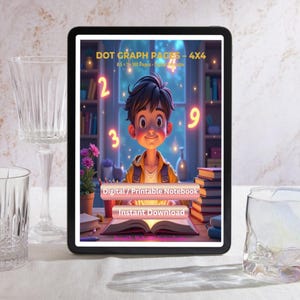 Dot Graph Pages 4x4 | Digital Printable | Homeschool Math & Graph Paper | 8.5x11 PDF | 100 Pages | GoodNotes