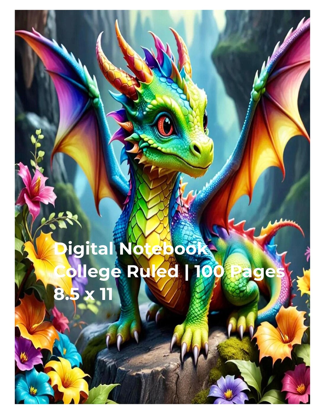 Digital Ruled Notebook College-ruled Digital Notebook – Colorful Lined PDF - Etsy