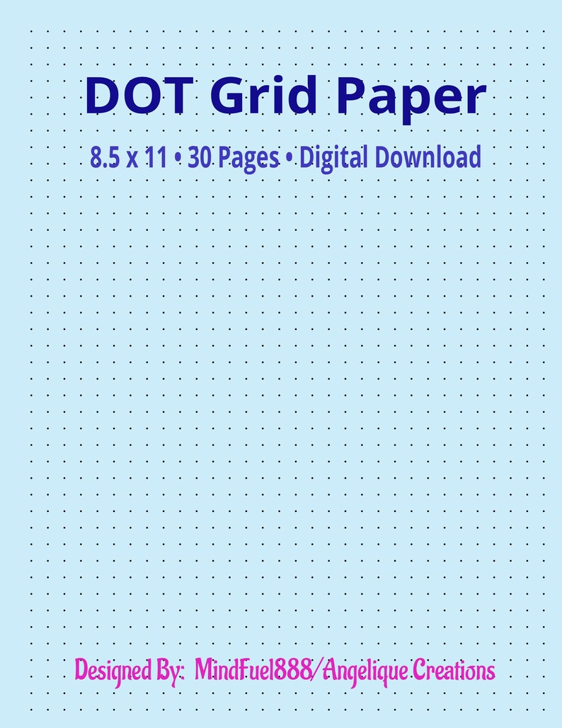 Dot Grid Paper Digital Download – Instant PDF File! - Etsy