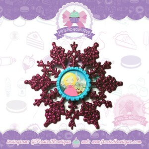 Aurora Briar Rose Sleeping Beauty Glitter Snowflake - Christmas Ornament