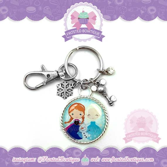 Frozen Anna Elsa Olaf Key Chain Keychain Purse Charm Etsy