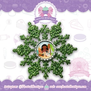 Princess Moana Glitter Snowflake - Christmas Ornament
