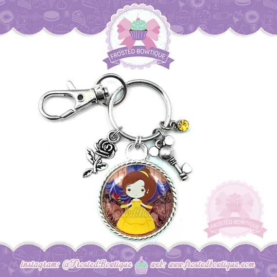 Belle, La Bella y la Bestia Llavero Llavero Monedero Encanto