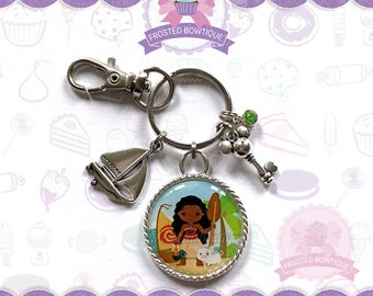 Moana, Pua, and HeiHei Key Chain - Keychain Purse Charm