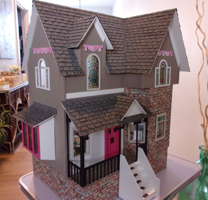 DO NOT PURCHASE Reserved 1 Inch Duracraft Newberg Fully Furnished and Lighted Classic Dollhouse imagem 2