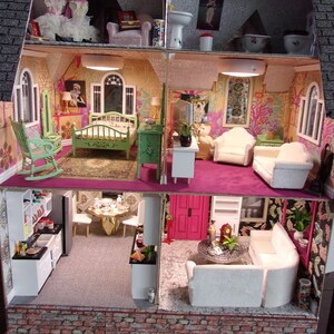DO NOT PURCHASE Reserved 1 Inch Duracraft Newberg Fully Furnished and Lighted Classic Dollhouse imagem 4